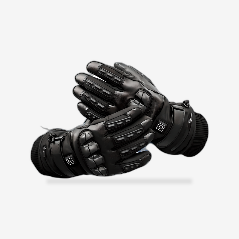ThermoGrip Heated Winter Gloves front view - AtomBiker