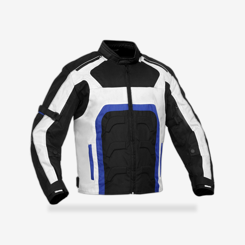 Chevy Glacier Men’s Motorcycle Textile jacket front view - AtomBiker