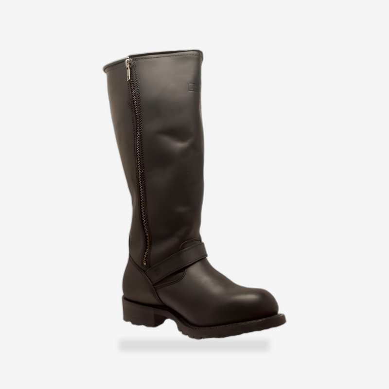 Roadcrush Men’s Leather Boots front view - AtomBiker