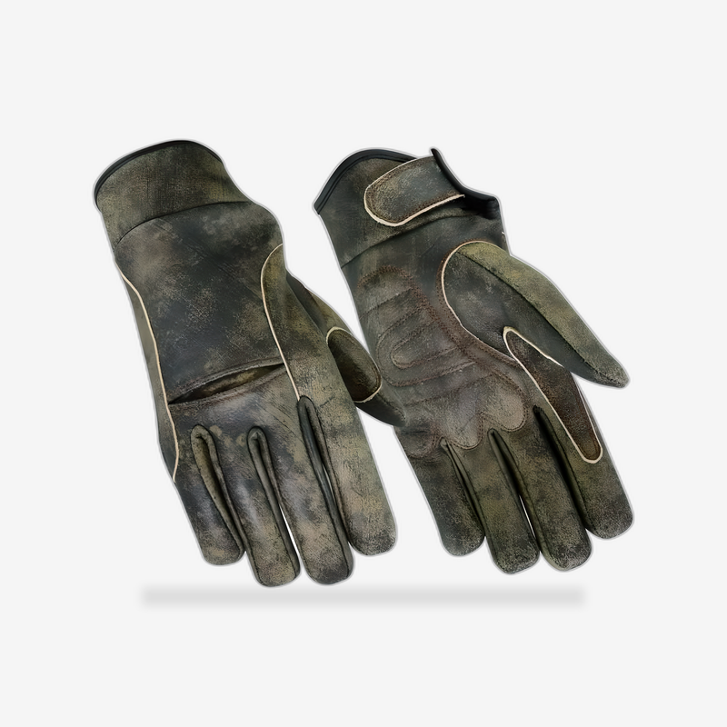 Premium Antique Brown Cruiser Glove front view - AtomBiker