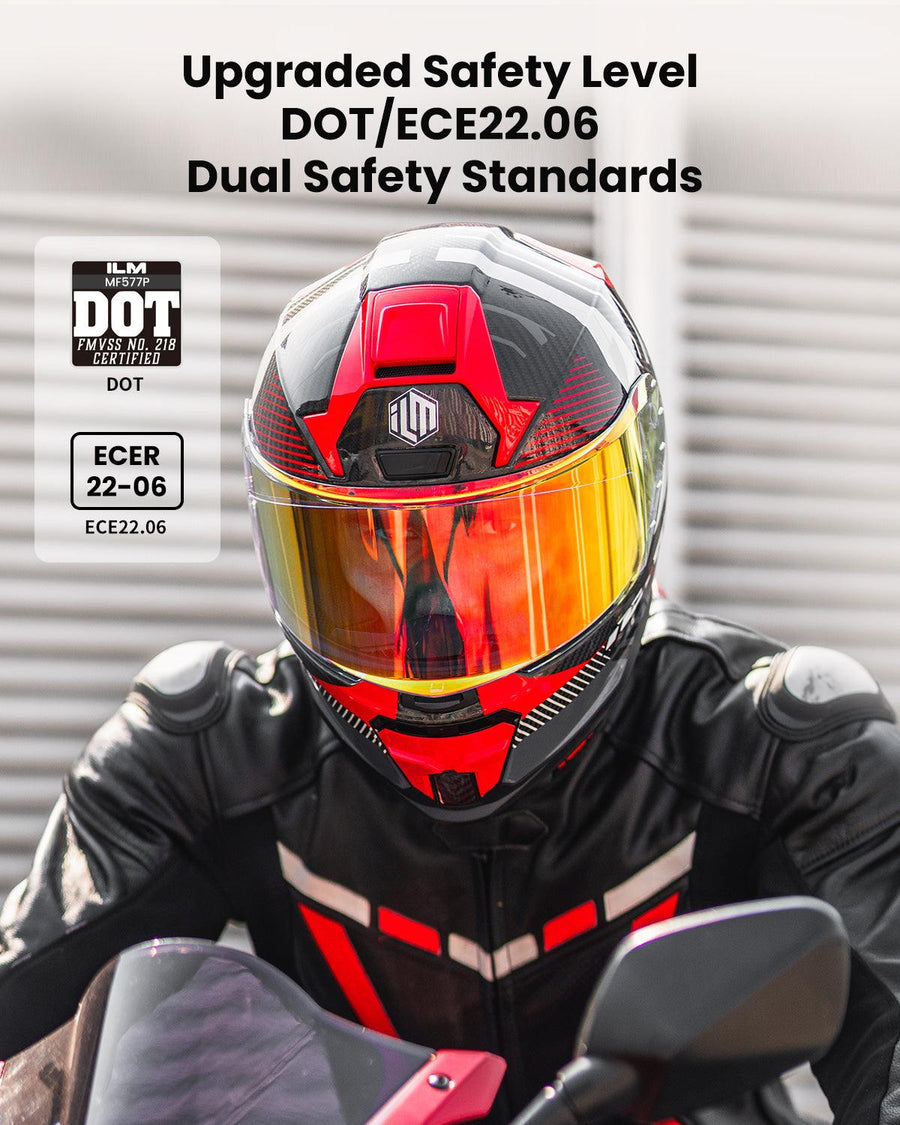 Carbon Fiber Full Face Racing Helmet