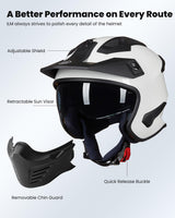 Open Face 3/4 Motorcycle Helmet