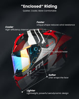 Carbon Fiber Full Face Racing Helmet
