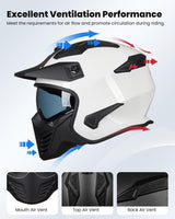 Open Face 3/4 Motorcycle Helmet