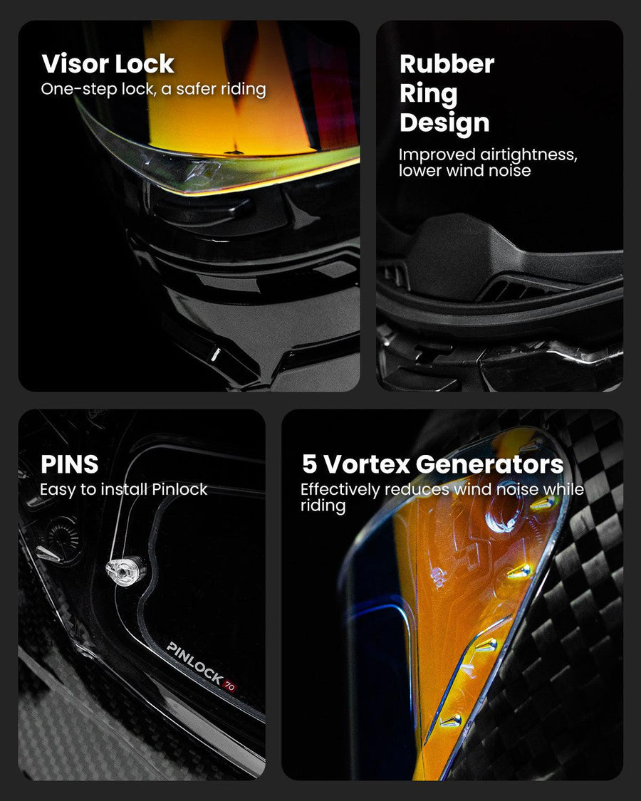 Carbon Fiber Full Face Racing Helmet
