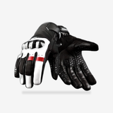 Carbon X Sport Leather Gloves front view - AtomBiker