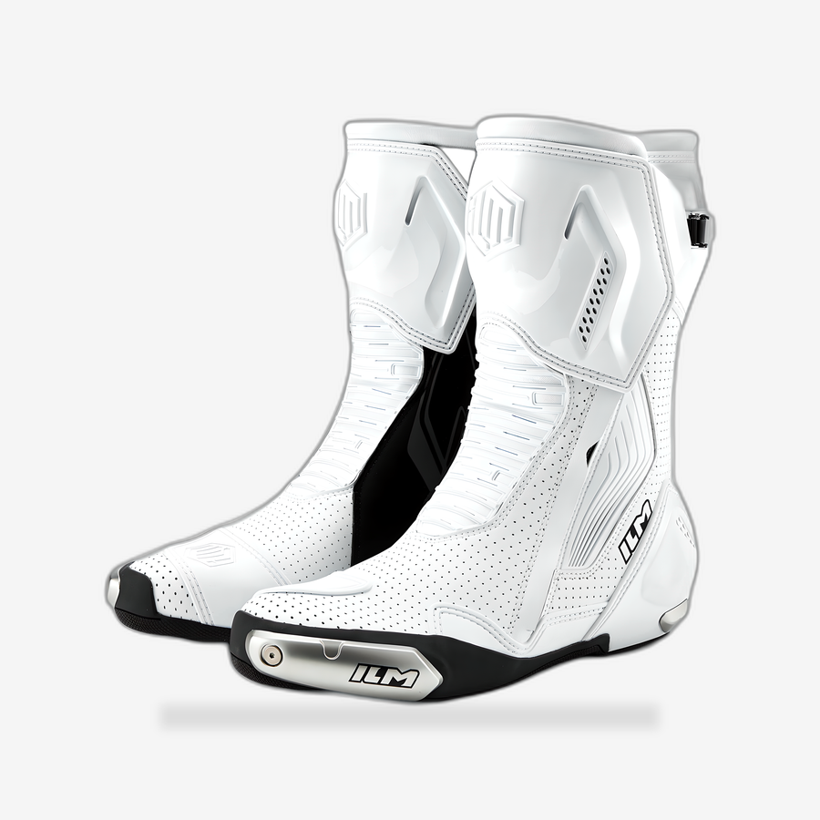 Vortex Ventilated Racing Boots front view - AtomBiker