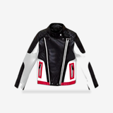 Brando Quilted Leather Jacket front view - AtomBiker