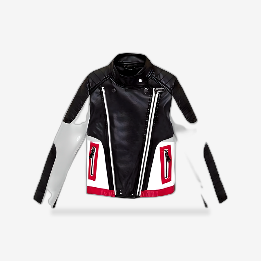 Brando Quilted Leather Jacket front view - AtomBiker