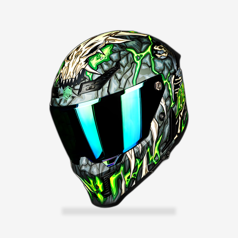 ILM Full Face Motorcycle Helmets Racing Helmet Model MF509 front view - AtomBiker