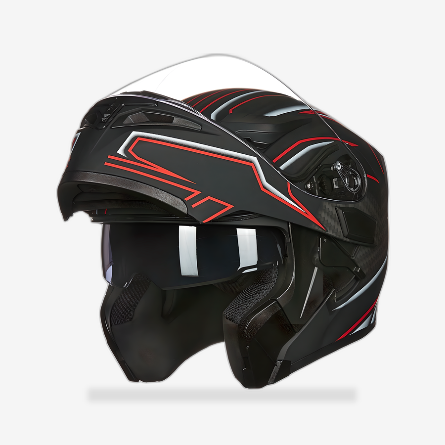 ILM Motorcycle Modular Full Face Helmet Model 902 front view - AtomBiker