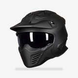 ILM Open Face Motorcycle 3/4 Half Helmet Model 726X front view - AtomBiker