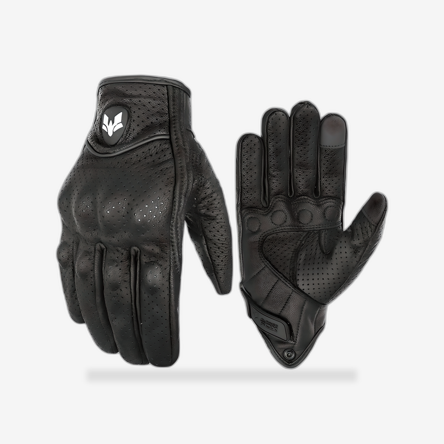 Nomad Retro Touchscreen Gloves front view - AtomBiker