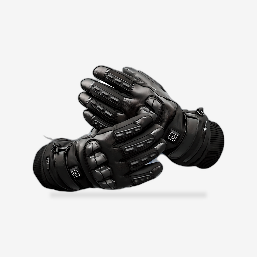 ThermoGrip Heated Winter Gloves front view - AtomBiker