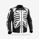 Skull Sprint Men’s Leather Jacket front view - AtomBiker