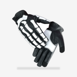 SkullTrail Men's leather gloves Black & White