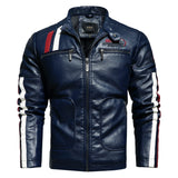 Racing Stripe Leather Jacket