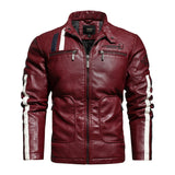 Racing Stripe Leather Jacket