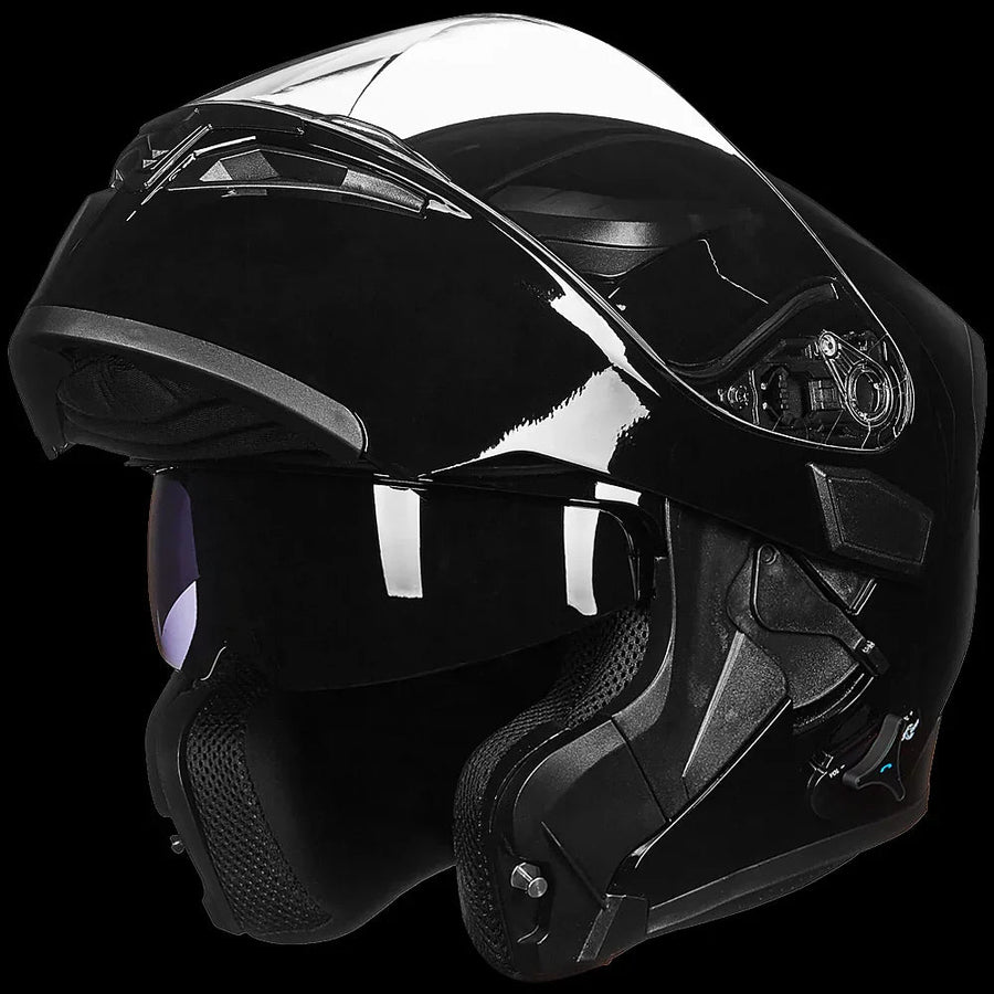 Bluetooth Modular Flip-Up Motorcycle Helmet