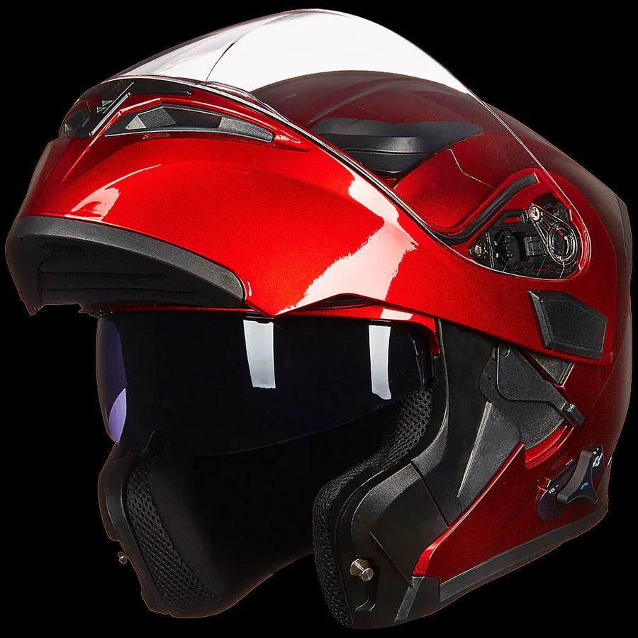 Bluetooth Modular Flip-Up Motorcycle Helmet