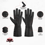 Steadfast Men's Leather Motorcycle Gloves