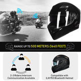 Bluetooth Modular Flip-Up Motorcycle Helmet