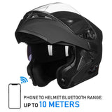 Bluetooth Modular Flip-Up Motorcycle Helmet