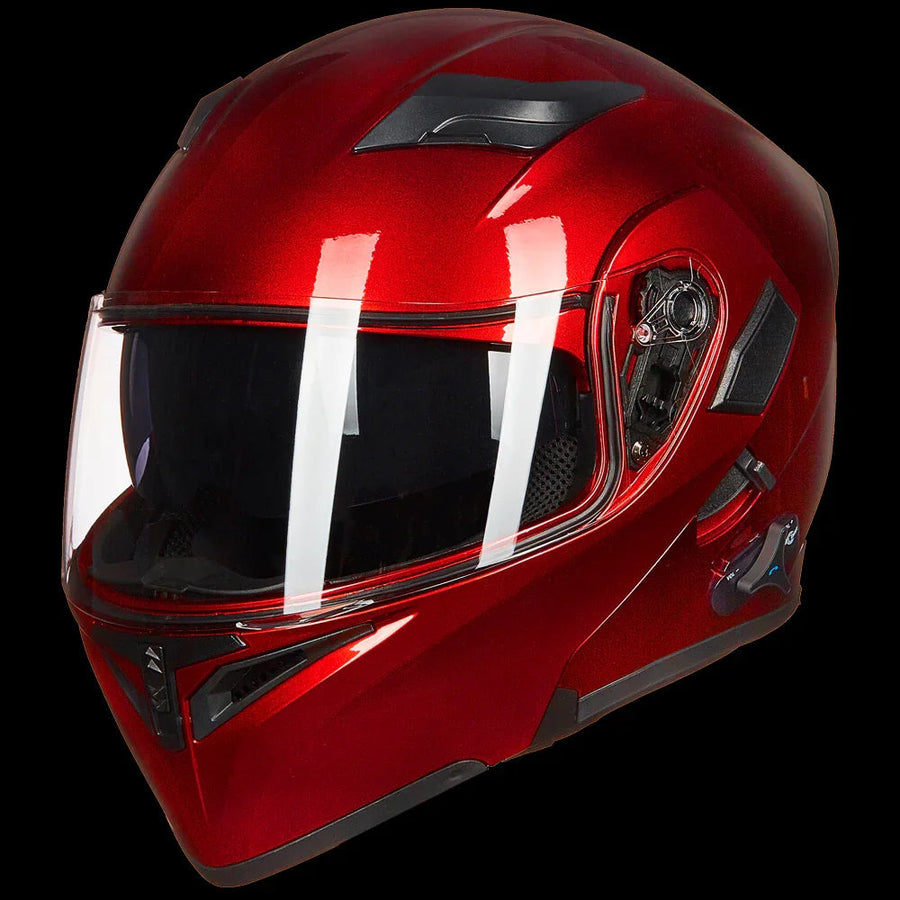 Bluetooth Modular Flip-Up Motorcycle Helmet