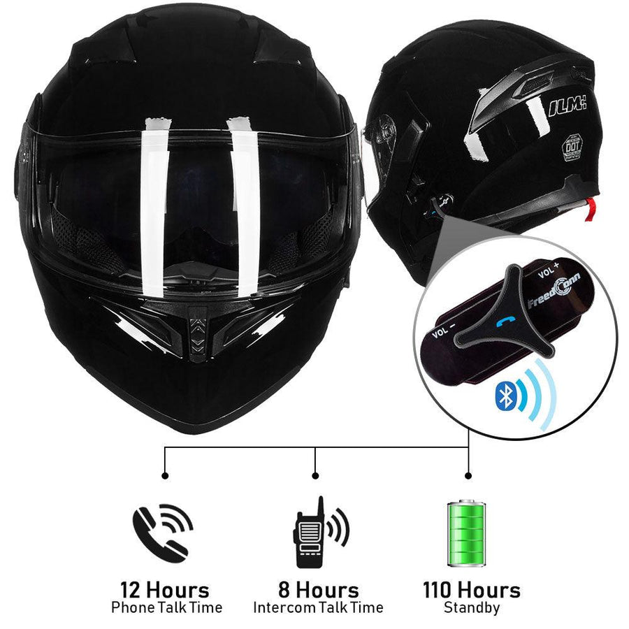 Bluetooth Modular Flip-Up Motorcycle Helmet