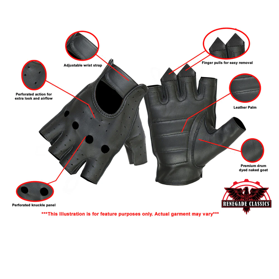 Premium Fingerless Motorcycle Gloves