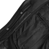 Black Cavalry Leather Motorcycle Jacket
