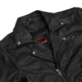 Black Cavalry Leather Motorcycle Jacket