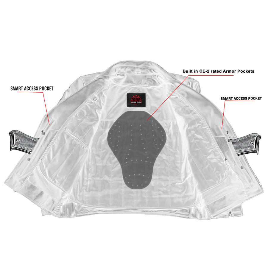 Black Cavalry Leather Motorcycle Jacket