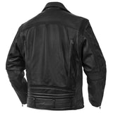 Black Cavalry Leather Motorcycle Jacket
