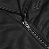 Black Cavalry Leather Motorcycle Jacket