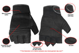 Synthetic Leather/ Mesh Fingerless Motorcycle Gloves