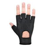 Perforated Fingerless Motorcycle Gloves