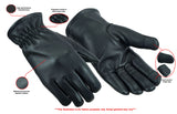 Deerskin Waterproof Thermal Lined Motorcycle Gloves