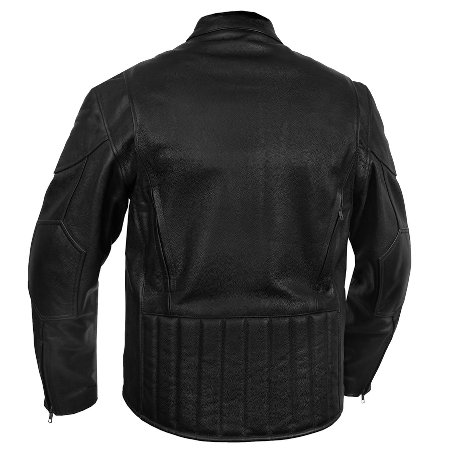 Black Vented Leather Jacket