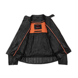 Black Vented Leather Jacket