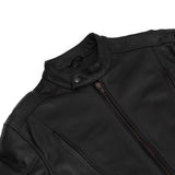 Black Vented Leather Jacket