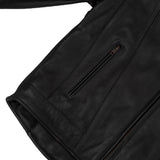 Black Vented Leather Jacket