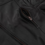 Black Vented Leather Jacket