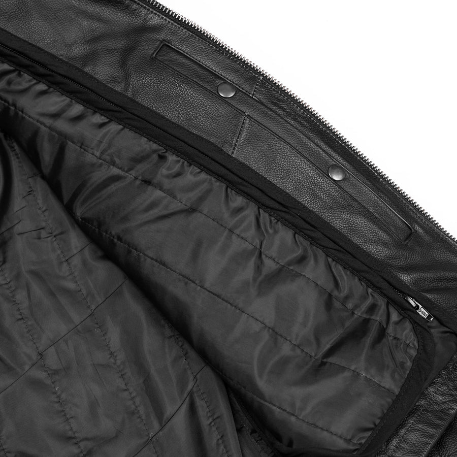 Black Raider Leather Motorcycle Jacket