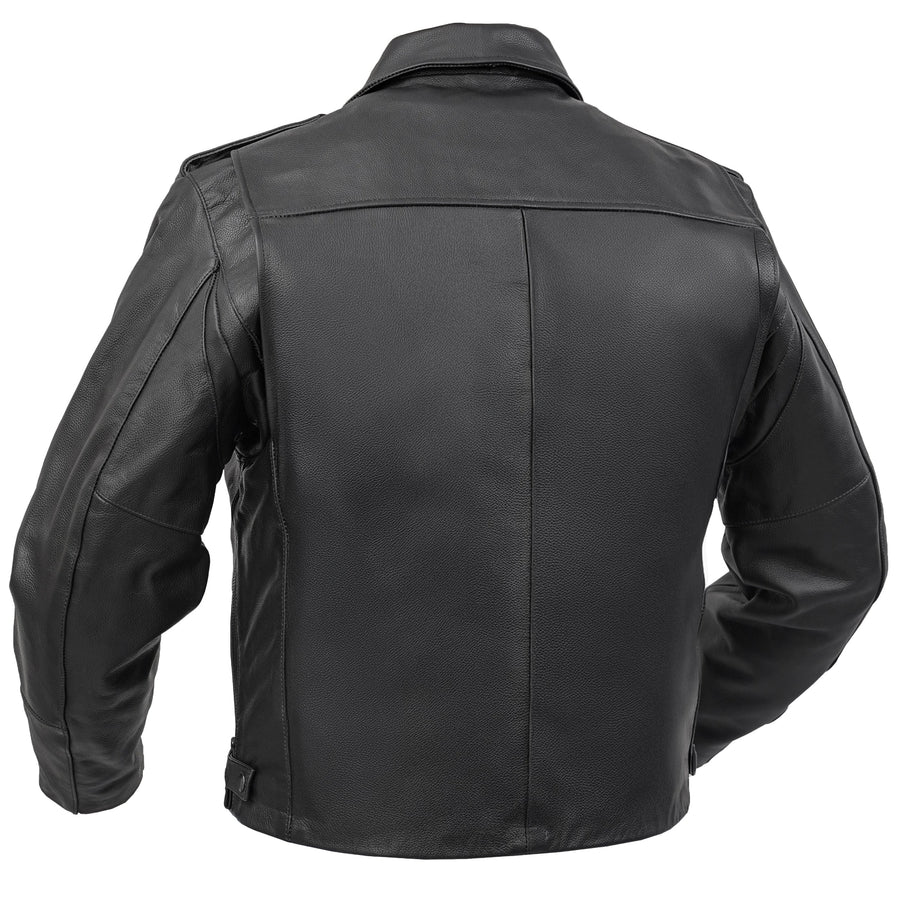 Black Raider Leather Motorcycle Jacket