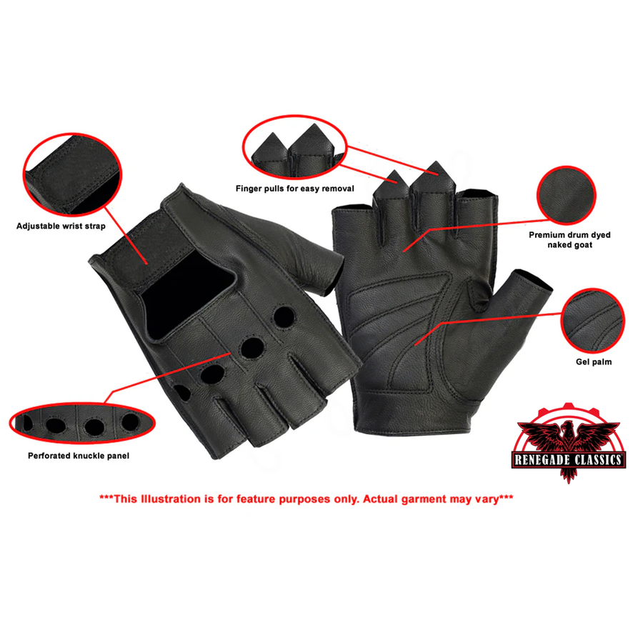 Premium Fingerless Motorcycle Gloves