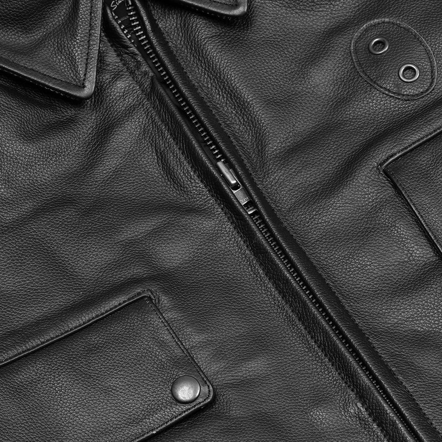 Dark Rebel Leather Motorcycle Jacket