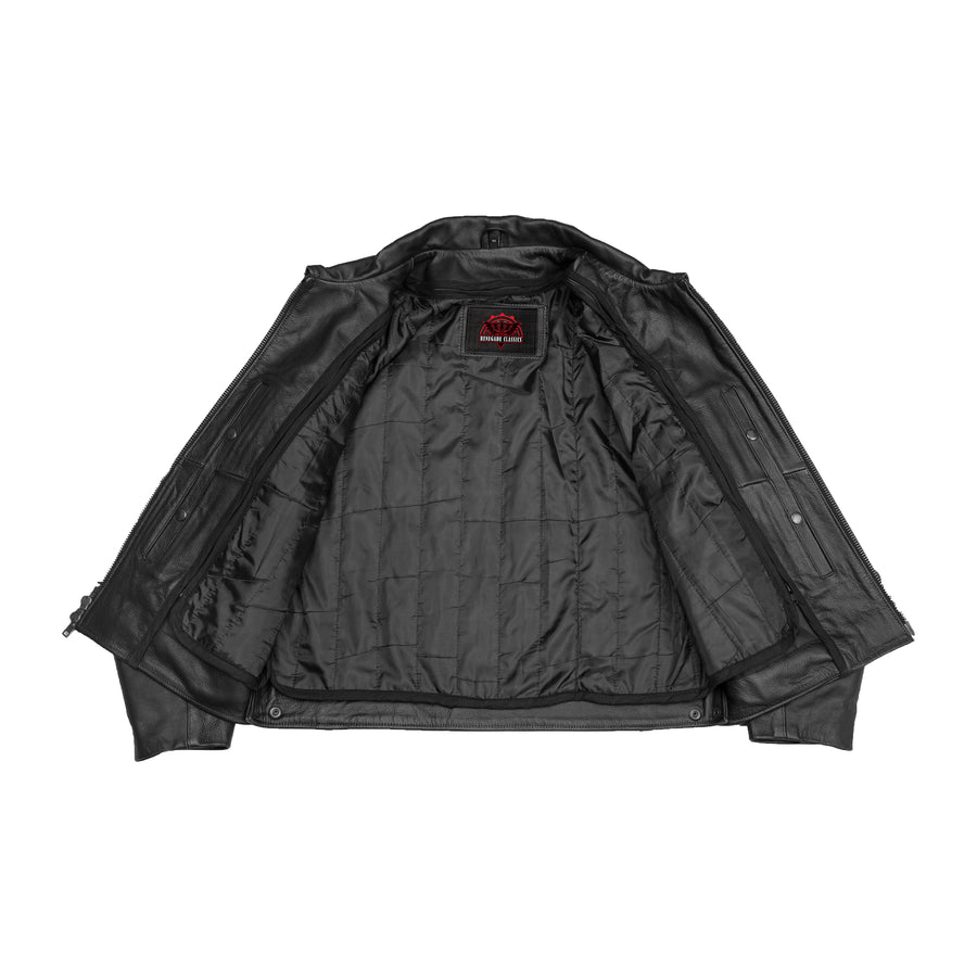 Dark Rebel Leather Motorcycle Jacket