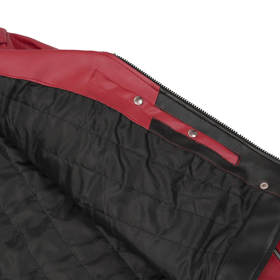 Void Ember Faux Leather Motorcycle Jacket