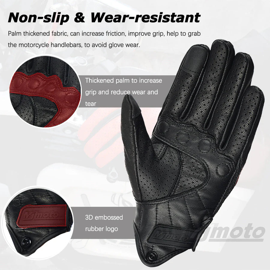 Classic Retro Leather Gloves